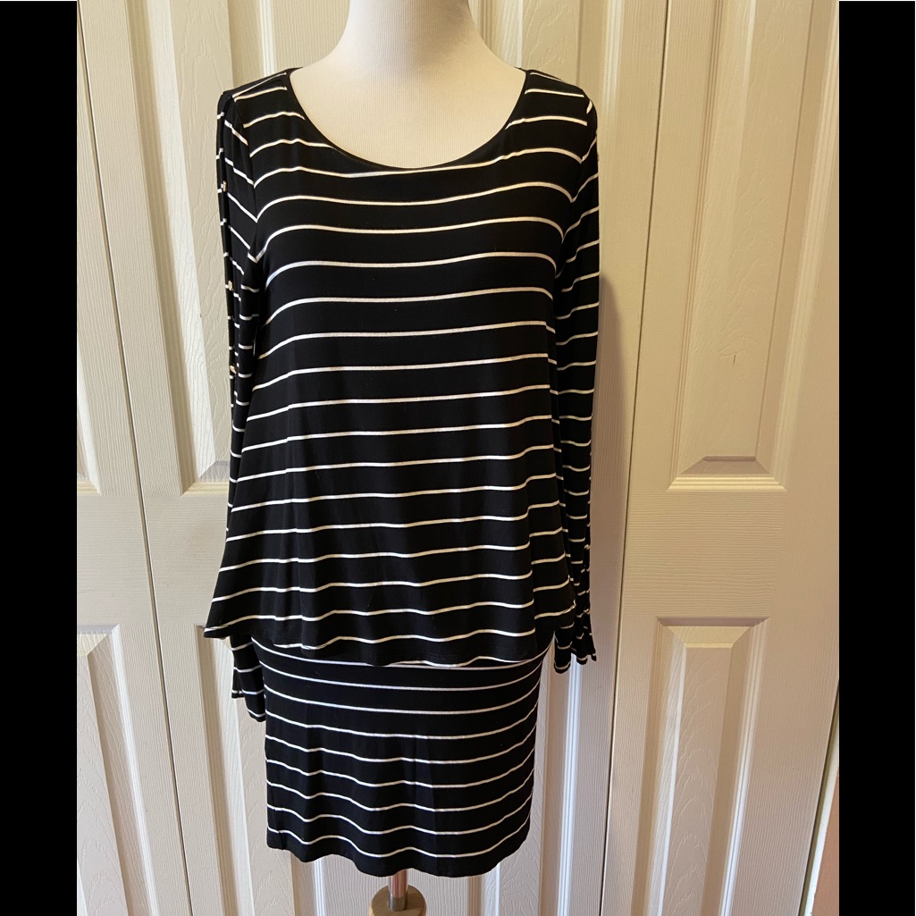 Whbm Fun & Flirty Open Sleeve Tunic Top/Mini Dress